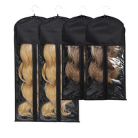Sac de rangement suspendu pliable simple en PVC de haute qualité pour plusieurs perruques et extensions capillaires