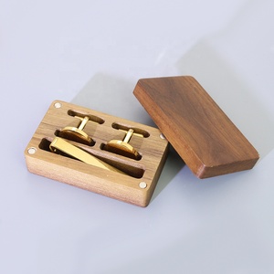 Caja de Joyería de Madera con Logotipo Personalizado Grabado, Estuche para Guardar Anillos, Gemelos y Pasadores de Corbata, Regalo de Boda para <span class=keywords><strong>Hombre</strong></span>, Empaque para Regalos Empresariales, Venta al por Mayor - Product Image 4