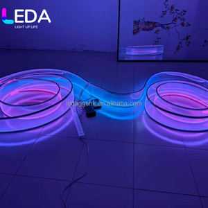 LEDA Solid Color Gradient Super Long Spiral Luminous Flexible Banquet Hall Waterproof Outdoor Technology Chandelier <b>Ribbon</b> - Product Image 2