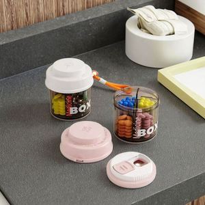 Boîte de rangement portable à 4 compartiments en PP, idéale pour les voyages, pour une gestion efficace des pilules dans les armoires - Product Image 2