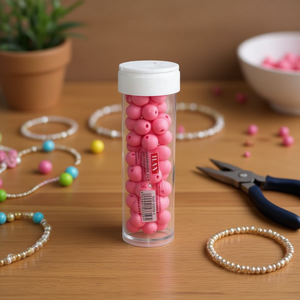 Perline Ilan Abalorio 8Cm Macaron Rosa Scuro per la creazione di gioielli - Product Image 2