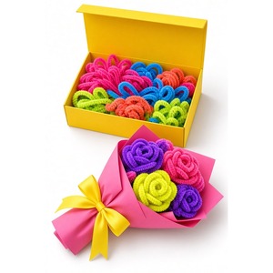 Kit de fleurs en carton vibrant de haute qualité pour bouquets faits main DIY – Fournitures d'artisanat - Product Image 2