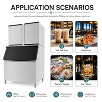Machine industrielle automatique chinoise d'occasion pour la fabrication de glaçons carrés et en pépites pour l'extérieur, à vendre