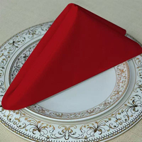 Serviette en tissu de coton uni teint sur mesure pour hôtel, restaurant, banquet, restauration, vente en gros
