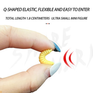 50ชิ้น2ซม. 0.3ก. พลาสติกหนอนด้วงอ่อนเหยื่อตกปลายางกุ้งล่อปลาคาร์พสำหรับตกปลากระแสเรืองแสงกลิ่นหนอน - Product Image 2