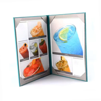 Porte-menu et classeur en cuir avec logo personnalisé, design portable fait main pour restaurants, hôtels et bars modernes