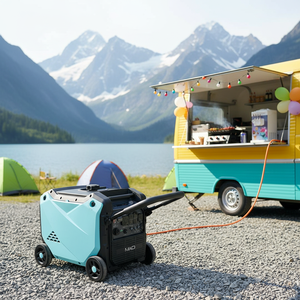 Générateur d'essence portable 10 kW pour <span class=keywords><strong>camping</strong></span> familial, 50/60 Hz, 220/230 V, refroidissement par air, démarrage manuel, sortie USB, 4 temps, grand réservoir de 25 L avec roues - Product Image 3