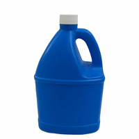 Bouteille en plastique liquide carrée HDPE mate de 3,8 L avec poignée latérale, prise en main ergonomique, conteneur pour produits chimiques et eau, couleur personnalisée, bouteille vide