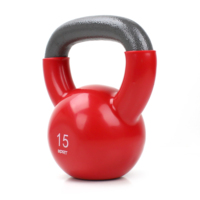 Kettlebell en vinyle pour entraînement de force et musculation, équipement de gym à poids libre, avec logo personnalisé