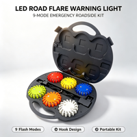 Feux de signalisation routière à LED avec logo personnalisé, batterie, 9 modes de clignotement, crochet pour situations d'urgence sur la route, OEM Jx