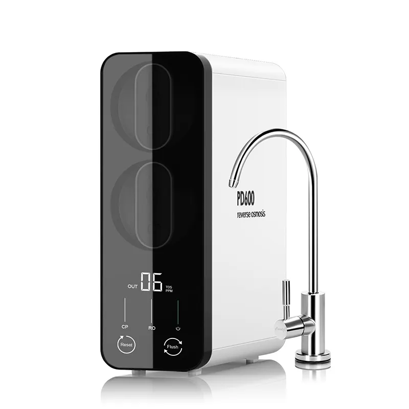 Tankless High Flow Household 600 GPD RO Reverse Osmosis System Water Filter With Faucet
