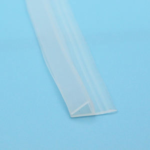 Tira <span class=keywords><strong>de</strong></span> sellado <span class=keywords><strong>de</strong></span> goma <span class=keywords><strong>de</strong></span> silicona flexible con borde <span class=keywords><strong>de</strong></span> puerta <span class=keywords><strong>de</strong></span> vidrio <span class=keywords><strong>de</strong></span> perfil H suave para baño con aleta dilatada - Product Image 3