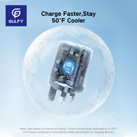 Chargeur mural rapide USB C USB-A PD 65W GaN pour ordinateur portable, tablette, iPhone, Android, vente en gros OEM