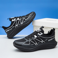 Chaussures de course pour hommes en maille respirante à semelle épaisse, avec amorti, antidérapantes, style urbain, unisexe, baskets athlétiques