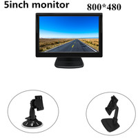 Moniteur AHD 5 pouces neuf d'usine, écran LCD numérique haute définition 800x480 pour tableau de bord, moniteur de voiture 720P 1080P CVBS