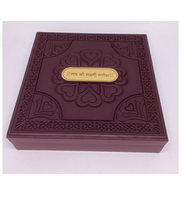 Artisanat plaqué or de qualité supérieure Shri Laxmi Ganesh Charan Paduka ensemble fait à la main hindou Pooja Mandir Base décorative Diwali anniversaire - Product Image 3