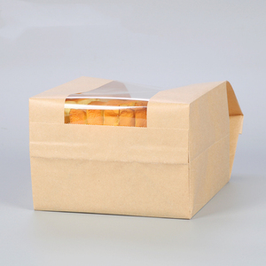 Wholesale Ecofriendly Food Grade Bakery Packaging Brown Kraft Paper <strong>Bread</strong> <strong>Bag</strong> With Clear Window - Product Image 3