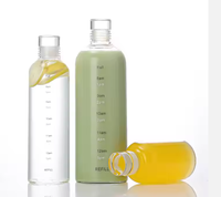 Bouteilles en verre graduées transparentes et résistantes à la chaleur à deux capacités, marquées dans le temps, style classique à haute teneur en borosilicate pour le diffuseur