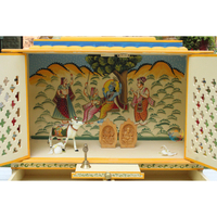 Autel indien fait à la main en bois pooja mandap ghar pour le culte nouvelle arrivée décoration mandap Fabriqué pour l'élégance et la spiritualité