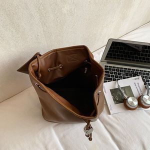 Borsa <span class=keywords><strong>a</strong></span> Tracolla Grande in Pelle PU per <span class=keywords><strong>Donna</strong></span>, Nuova Borsa <span class=keywords><strong>a</strong></span> Secchiello con Coulisse - Product Image 3