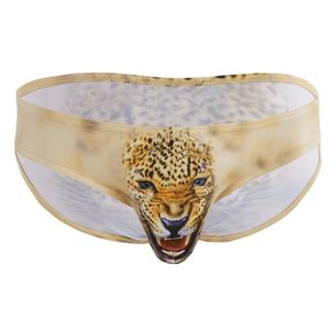 Ropa Interior Masculina, Calzoncillos Bikini con Estampado de Lobo/Leopardo y Bolsa para Aumentar el Volumen - Product Image 5