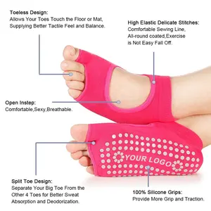 Fabrik Pilates Socken Benutzer definiertes Logo Rutsch feste Griffe Yoga Baumwolle Bambus socken Für Frauen Tanz Ballerina Anti Slip Pilates Socken