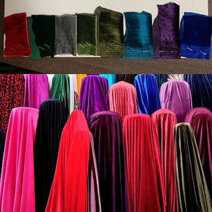 Tissu en velours, polyspandex, tricot solide, 250gsm, 160cm, offre spéciale - Product Image 1