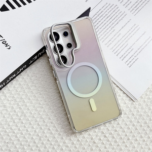 Nouvelle coque de téléphone magnétique N52 à dégradé de couleurs pour Samsung S26 Plus Ultra A37 A56 A57 A36 avec support d'objectif métallique antichoc - Product Image 1