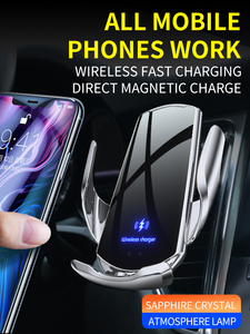 Pengisi Daya Mobil Baru Pengisian Cepat Nirkabel Dudukan Pengisi Daya Mobil 15w Dudukan Ponsel Mobil untuk Ip14 /15 - Product Image 6
