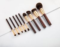 Kuas Makeup Sintetis Coklat Terlaris 9pcs Set Kuas Makeup Label Pribadi Kuas Make up