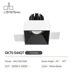 XRZLux 10W ETL COBシーリングダウンライト埋め込み式防水IP44LEDダウンライト屋内バスルーム照明ランプスクエアLEDスポットライト