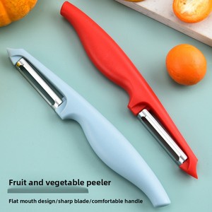 Pelador de frutas y verduras de acero inoxidable, multifuncional, de una pieza, herramientas de cocina, 1 ud. - Product Image 2