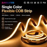 Bande lumineuse LED COB 24V 10W à CRI élevé, dimmable, flexible, découpable, longueur personnalisée, blanc chaud, spécialement conçue pour la décoration intérieure des armoires