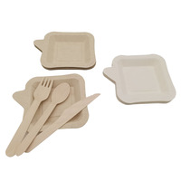 Couteau jetable en fibre de bambou naturelle Tomato Elegant Classic 6 pouces, écologique, biodégradable, compatible micro-ondes