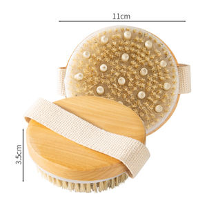 <span class=keywords><strong>Brosse</strong></span> Corporelle Manuelle Ronde à Poils Naturels pour Drainage Lymphatique, Massage <span class=keywords><strong>Anti</strong></span>-<span class=keywords><strong>Cellulite</strong></span> et Exfoliation sous la Douche, <span class=keywords><strong>Brosse</strong></span> Sèche en <span class=keywords><strong>Bois</strong></span> - Product Image 1