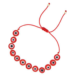 <span class=keywords><strong>Pulsera</strong></span> de Ojo Turco con Cuentas de Cristal Planas Personalizadas de Estilo Bohemio para Mujer - Product Image 6