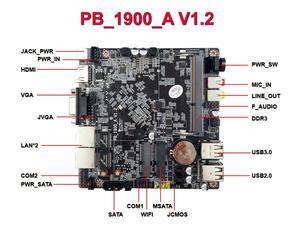Usine de cartes mères OEM ODM Carte mère industrielle sans ventilateur 4G SIM J1900 <span class=keywords><strong>J4125</strong></span> NANO-ITX <span class=keywords><strong>J3455</strong></span> J3355 J4205 - Product Image 3