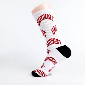 Custom Fashion Popular Best Selling Custom Crew Knitted Sports Socks Men Women Custom Logo Your Brand Branded Sports Sock