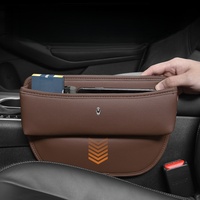 Organisateur de rangement premium pour l'espace entre les sièges de voiture, boîte de rangement latérale en cuir pour console, accessoires intérieurs, installation facile pour Ora 03