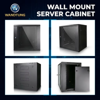 Kabinet Jaringan 6U-12U untuk Dinding/Lantai dengan Rel yang Dapat Disesuaikan untuk Peralatan IT, Rak Server