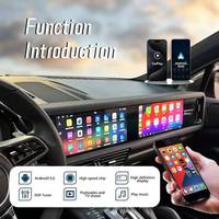Radio Interactiva Inalámbrica Android con Carplay BT de 12.3 Pulgadas + 12.3 Pulgadas para Porsche Cayenne 2010-2017, Radio Bluetooth Actualizada 2025
