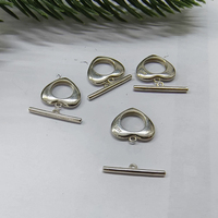 Vente en gros de fermoirs en forme de cœur ovale en argent sterling S925 pour la fabrication de bijoux DIY, colliers et bracelets