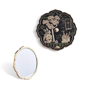 Espejo de Maquillaje de Estilo Chino con Diseño Antiguo Típico, Chapado en Oro, Forma de Flor Personalizada, de una Sola Cara - Product Image 4