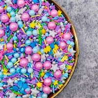 Essbare Jimmies Zuckerstreusel Kuchendekoration Zubehör Farblich Gemischte Zuckerperlen Weihnachtskuchen-Dekoration Dessert-Dekoration