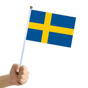 Gahumi 14*21cm Suède main drapeau promotionnel en gros petite Suède main agitant le drapeau des élections nationales - Product Image 5