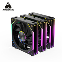 Ventilador AntarcChill Black Daisy Chain Fan Center CD Ring Side Mirror, Modular, ARGB, Alto Flujo de Aire, OEM, de Fábrica, para PC