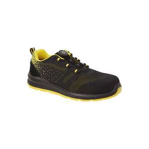PORTWEST - FT08BKY44 Portwest Compositelite Wire <b>Lace</b> Safety <b>Trainer</b> Knit S1P Black/Yellow SAFETY SHOES AND SAFETY <b>TRAINERS</b> - Product Image 1