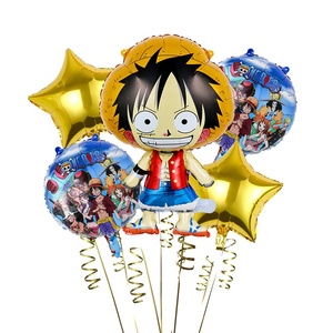 Dessin animé Anime <span class=keywords><strong>One</strong></span> Pieces Luffy <span class=keywords><strong>Film</strong></span> en aluminium jouet ballons, bateau pirate 18 pouces Luffy fête d'anniversaire pour enfants jouet ballons - Product Image 5