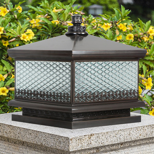 Lámpara Solar de Poste PL-9135 de Nightsappan, Totalmente de Cobre, IP65 Impermeable, LED, para Jardín, Puerta Exterior - Product Image 2