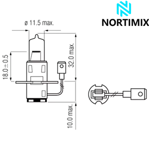 Bombilla Halógena Súper Brillante H3 12V55W 5500K para Faros Antiniebla de Automóvil - Product Image 5